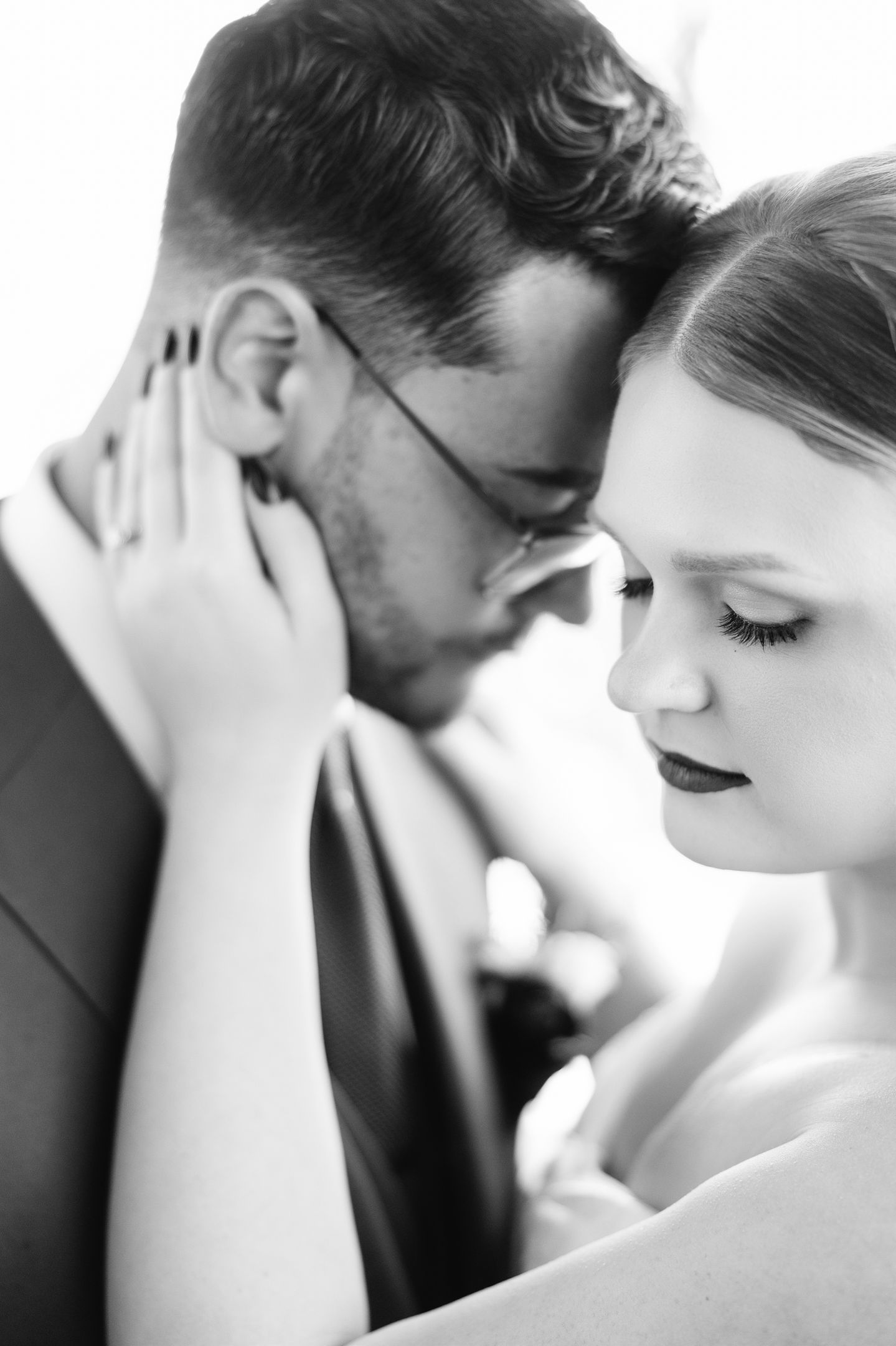 Couple on wedding day.