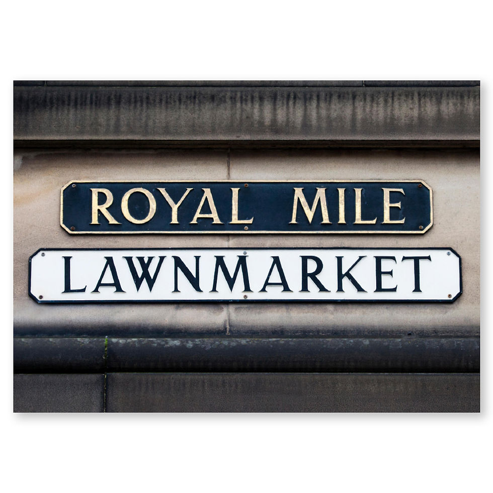 Edinburgh Royal Mile Street Sign