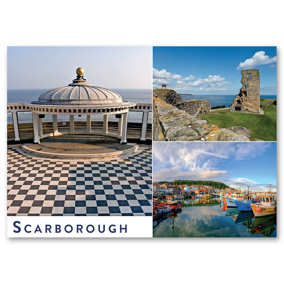 Scarborough Postcards - 3 view with Suncourt