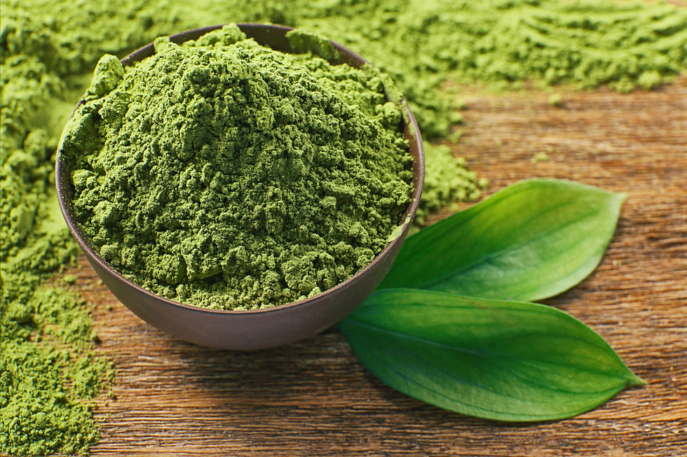 kratom powder in a bowl