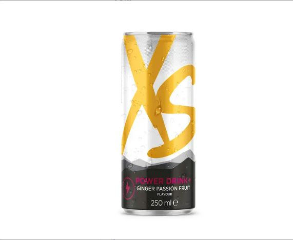 XS™ Boisson Power Drink + Ginger Passion Fruit (250 ml. 12 canettes par carton.