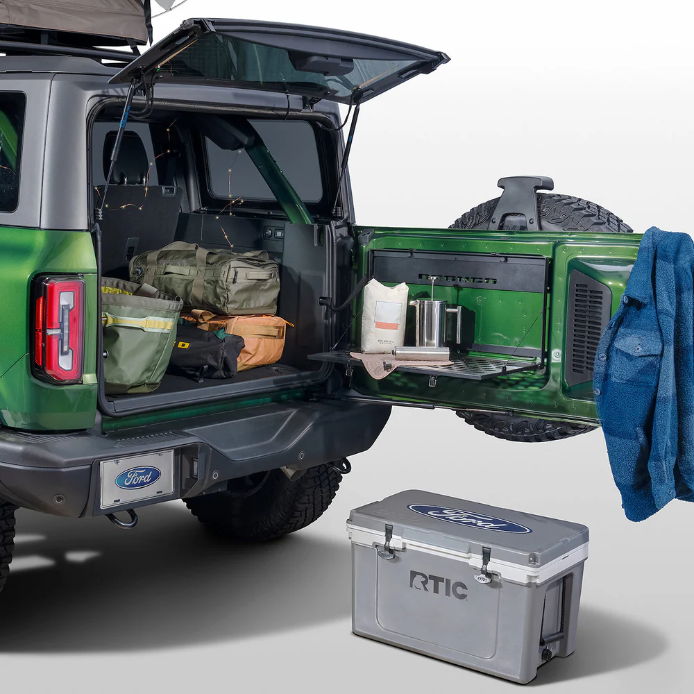 Close up of staging to showcase lifestyle with vehicle.