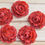 Thumbnail: Rose shaped melts in organza bag - red color - 5 pieces