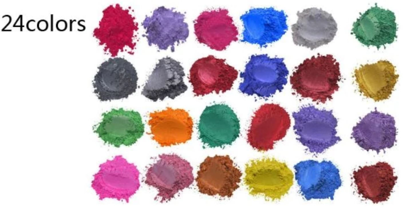 Mica powders 24 colors in a set - 3 gram/sachet