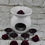 Thumbnail: Tealight holder with tealights and melts - burgundy color