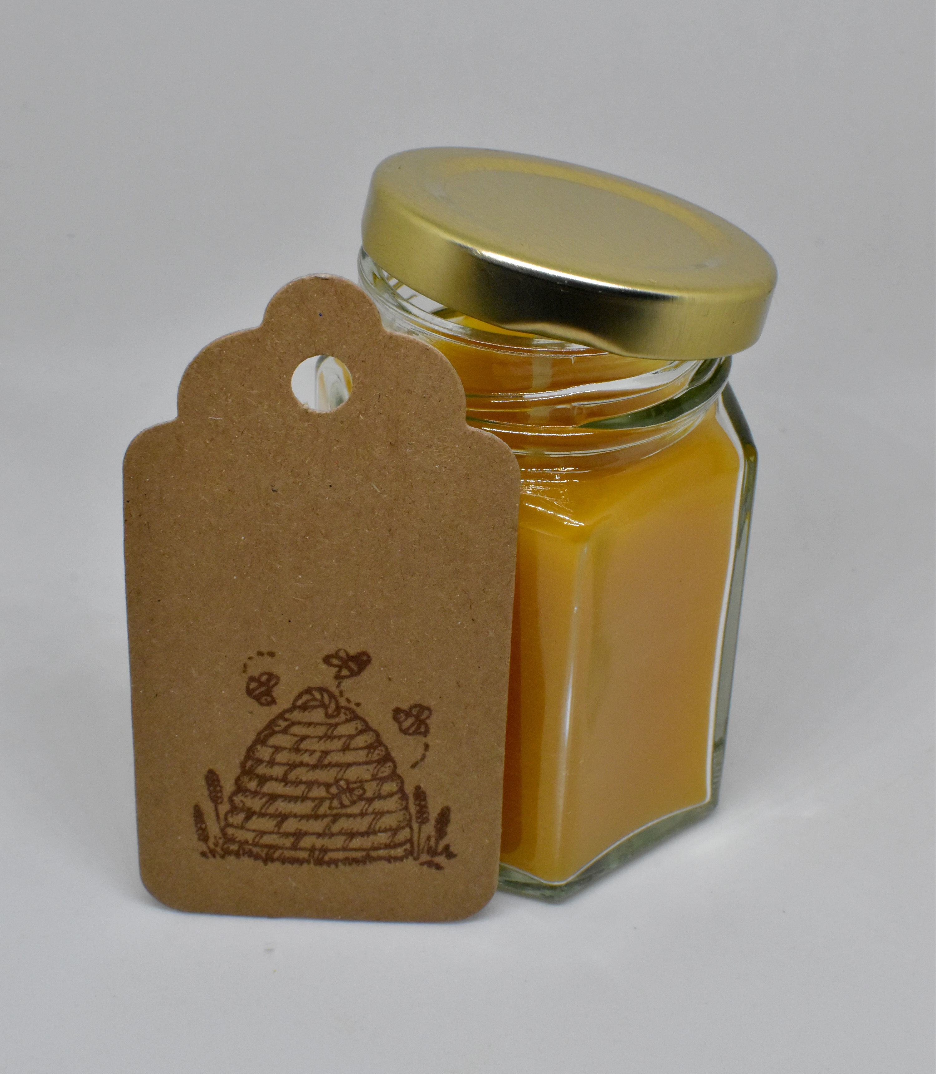 Pure beeswax candle in jar - 110 ml