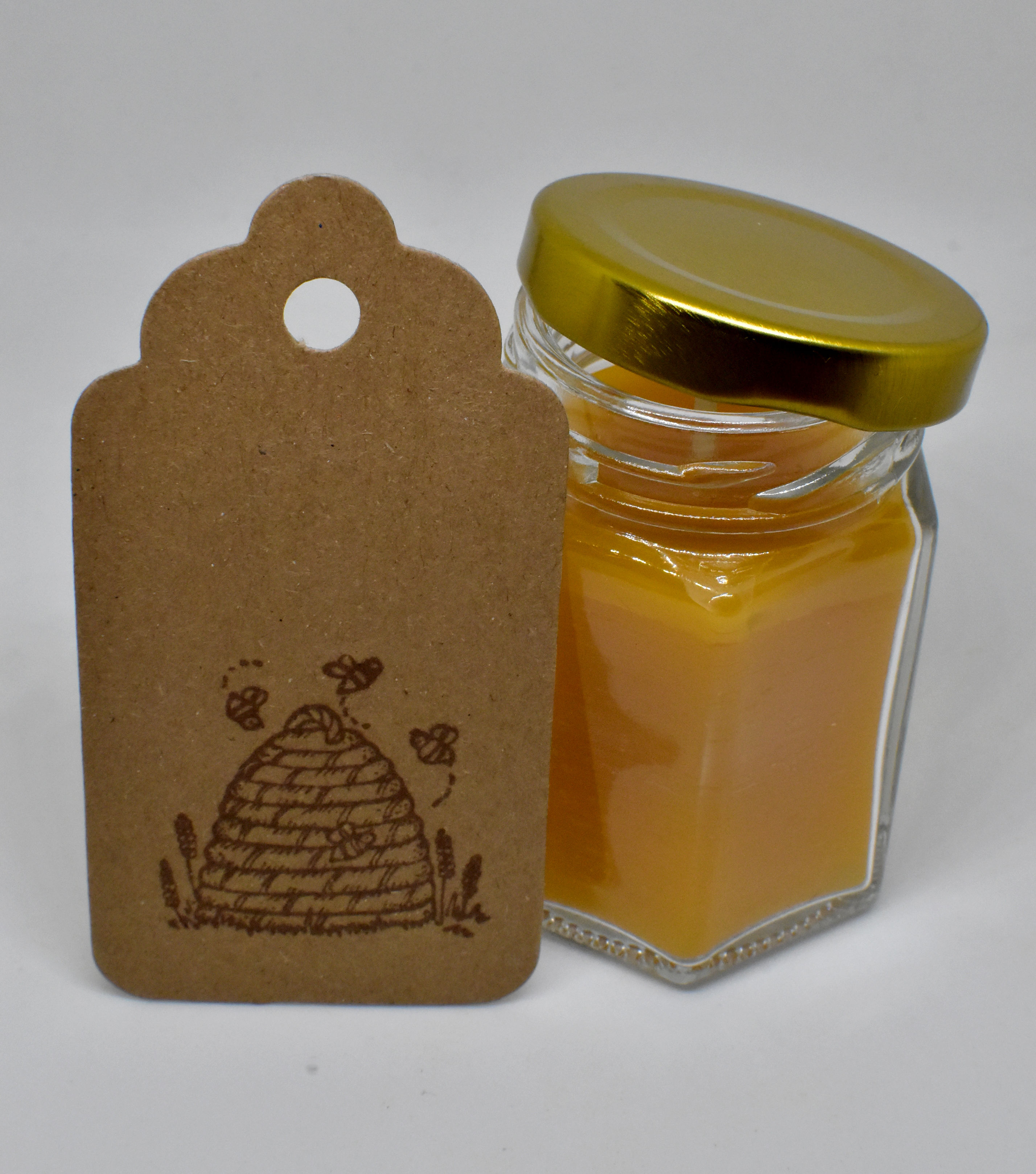 Pure beeswax candle in jar - 55 ml