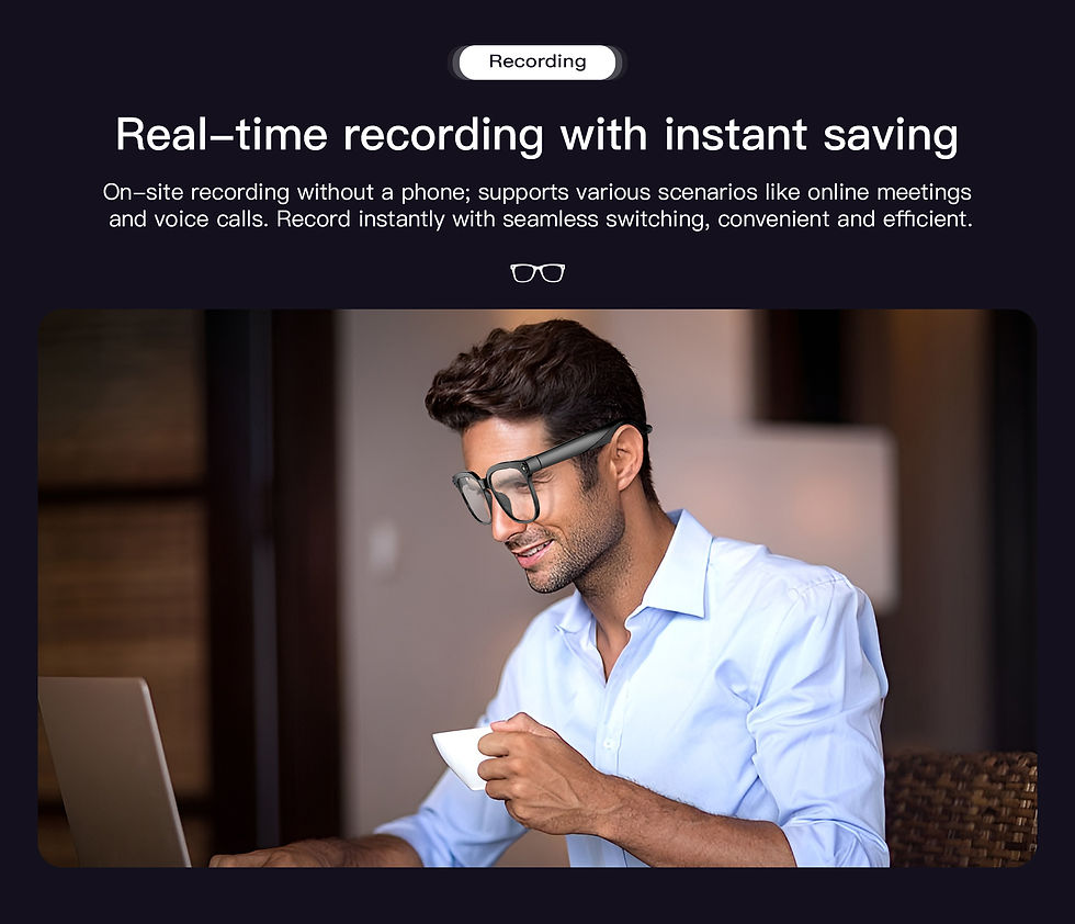 Thumbnail: 2026 4K 8MP Smart Glasses Men HD Camera 150+Language Translation ChatGPT WIFI Vi