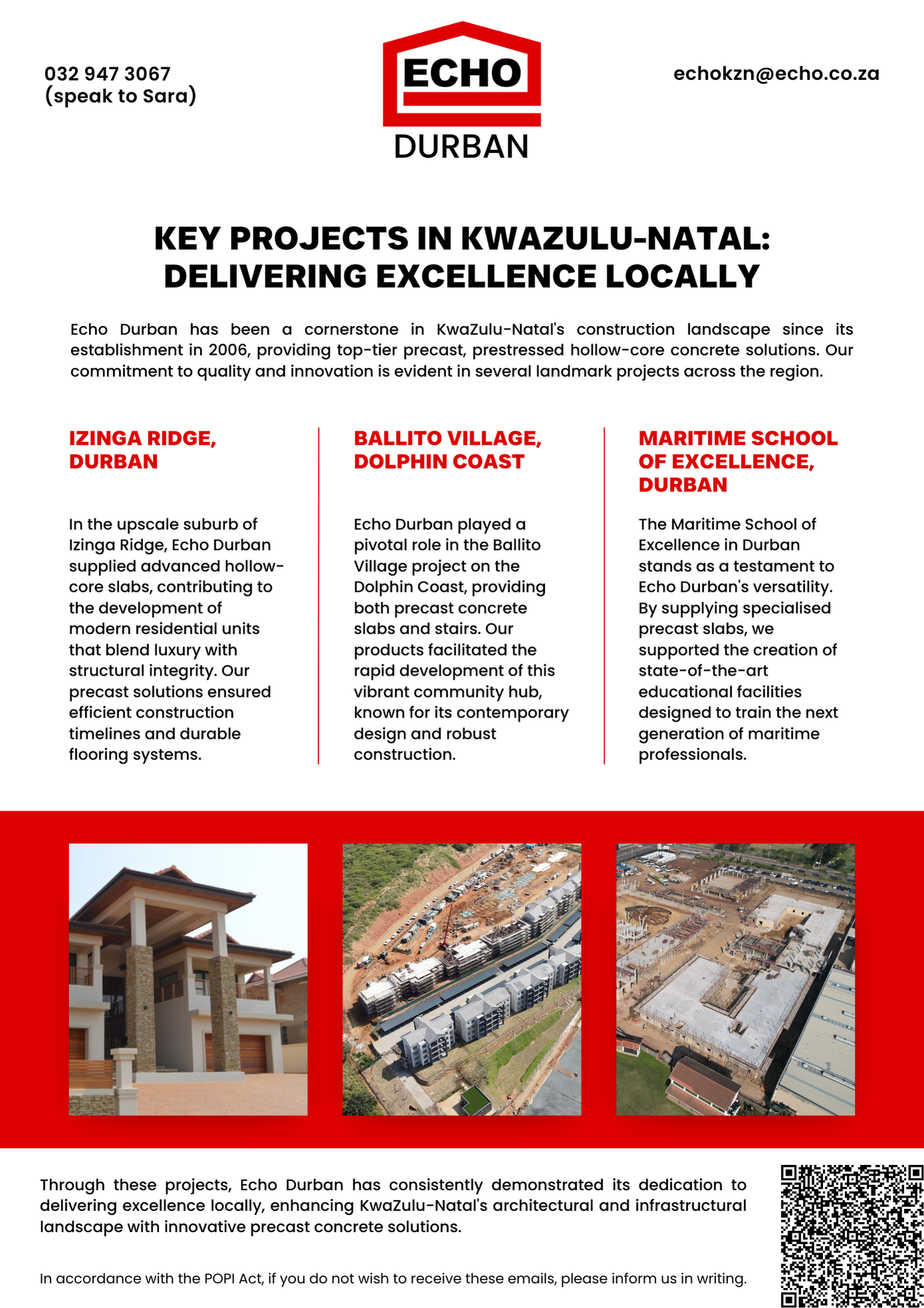 Gianni Creative Studio - Graphic Designer Gauteng South Africa - Echo Durban Email Newsletter