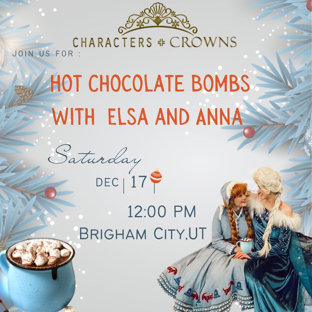 Hot Chocolate Bombs with Elsa and Anna Characters & Crowns