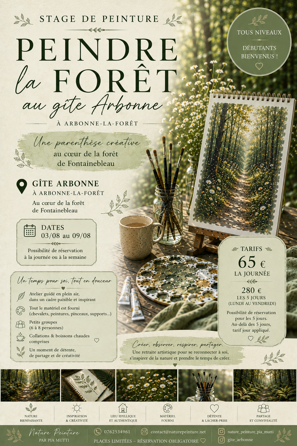 Une parenthèse créative au cœur de la foret de Fontainebleau