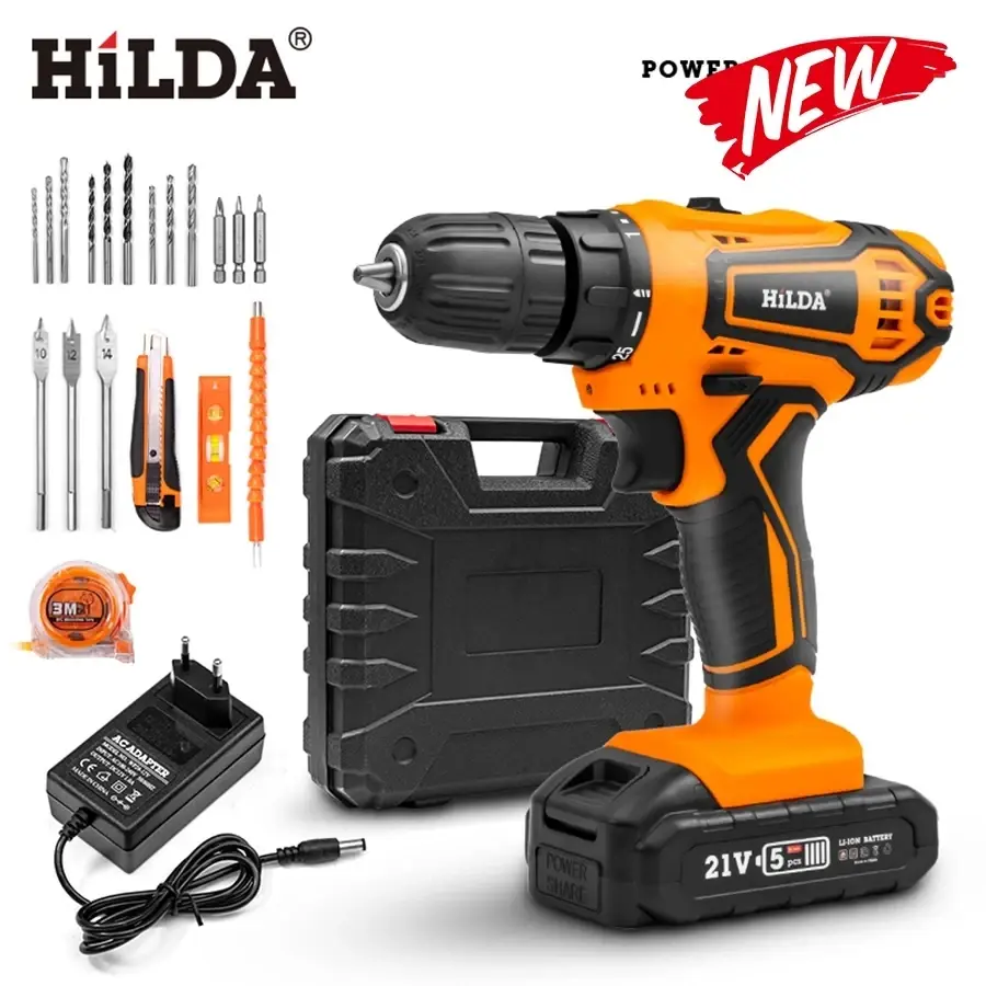 Miniatura: HILDA Electric Drill Cordless Screwdriver Lithium Battery  Mini Drill Cordless