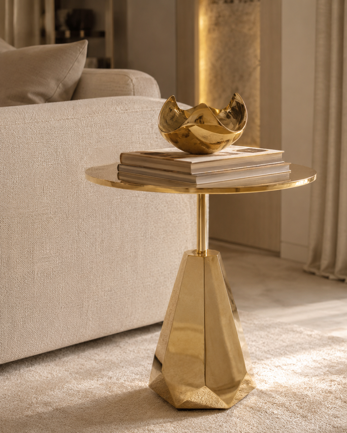 Amira Gold Side Table