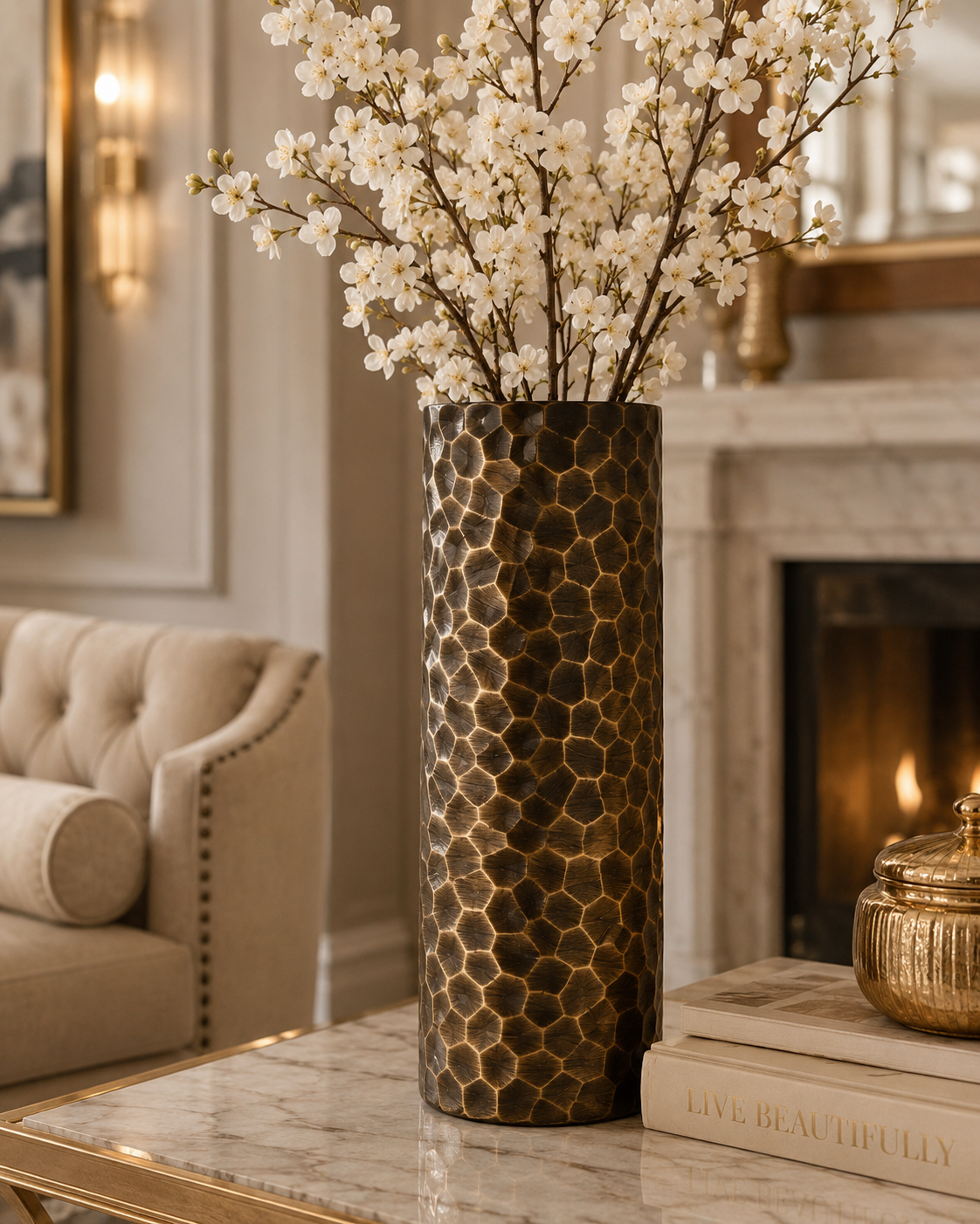 Akola Large Hammered Vase