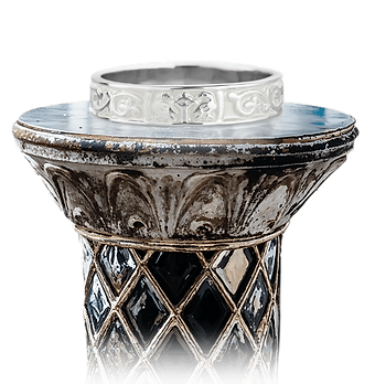 12. column echo of grace doves medieval ring enamel silver thesauri temporum minimalist he