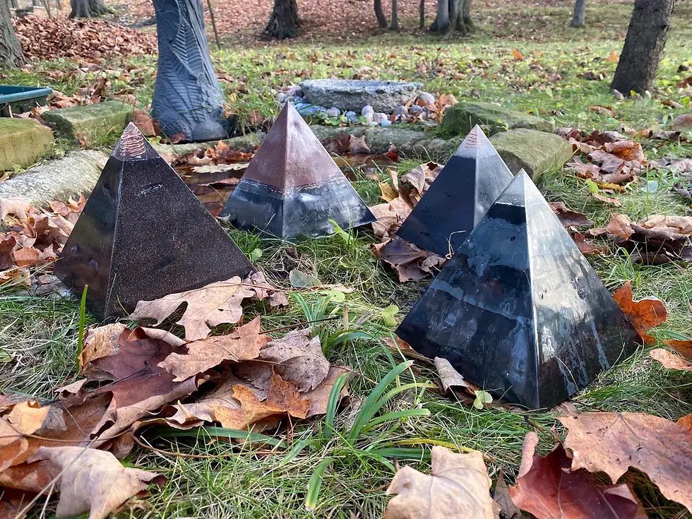 Thumbnail: JUMBO Pyramid ORGONE GENERATOR - Diamond Tipped