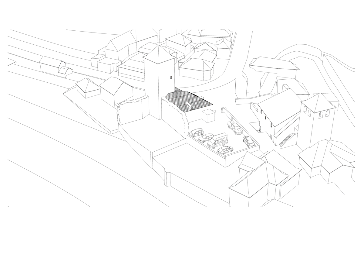 axonométrie vivante de l'ecole de cuisine