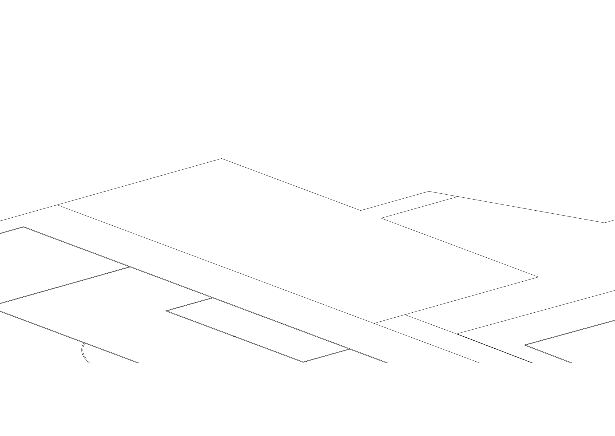 axonométrie club house de foot