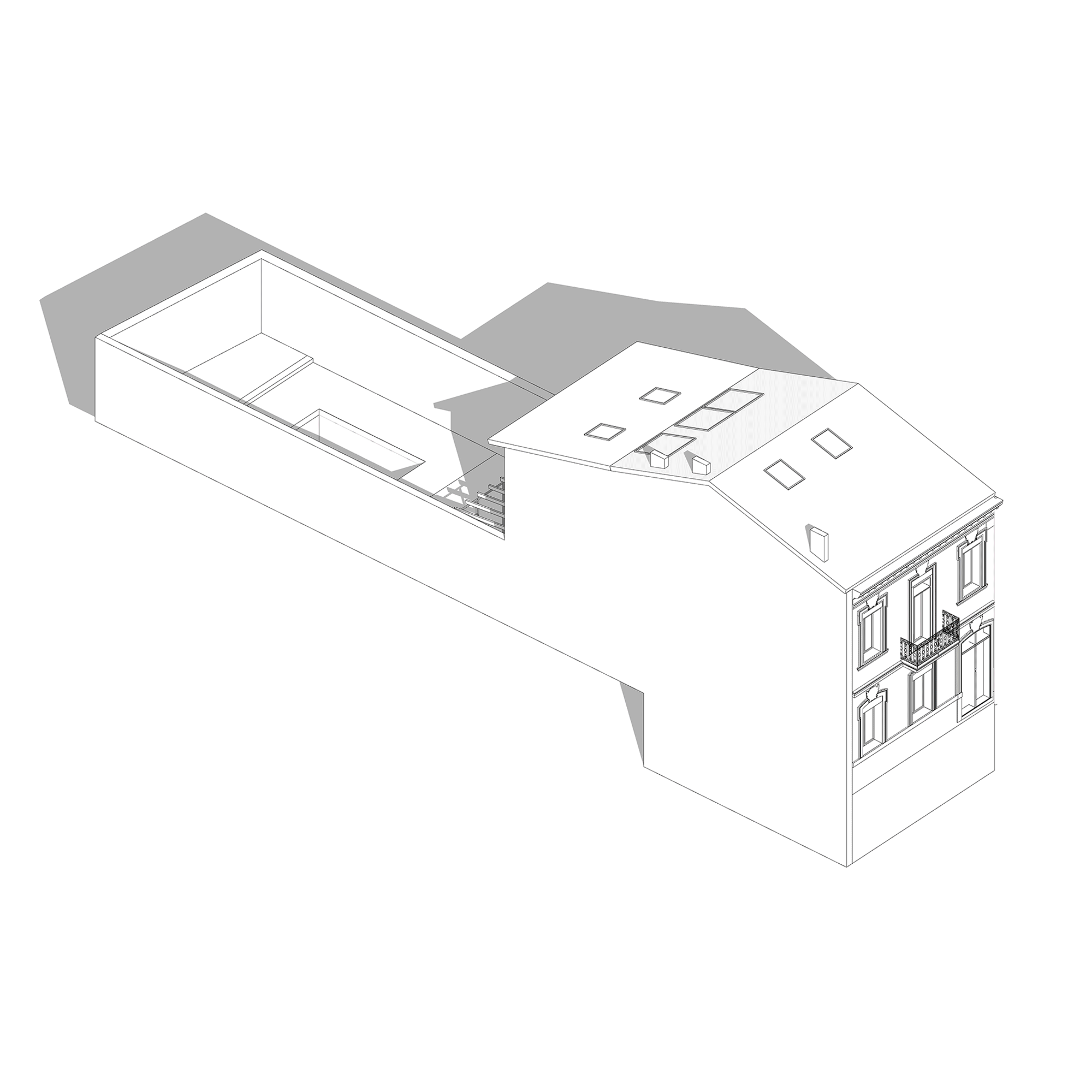 axonométrie vivante des travaux réalisés