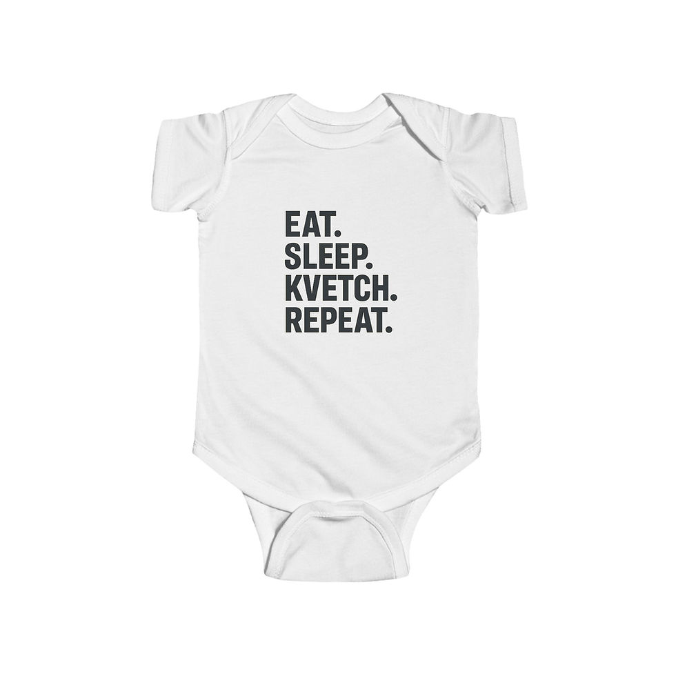 Funny Baby Bodysuit | Eat Sleep Kvetch Repeat