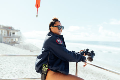 Lifeguard Malia Magro at Moonlight