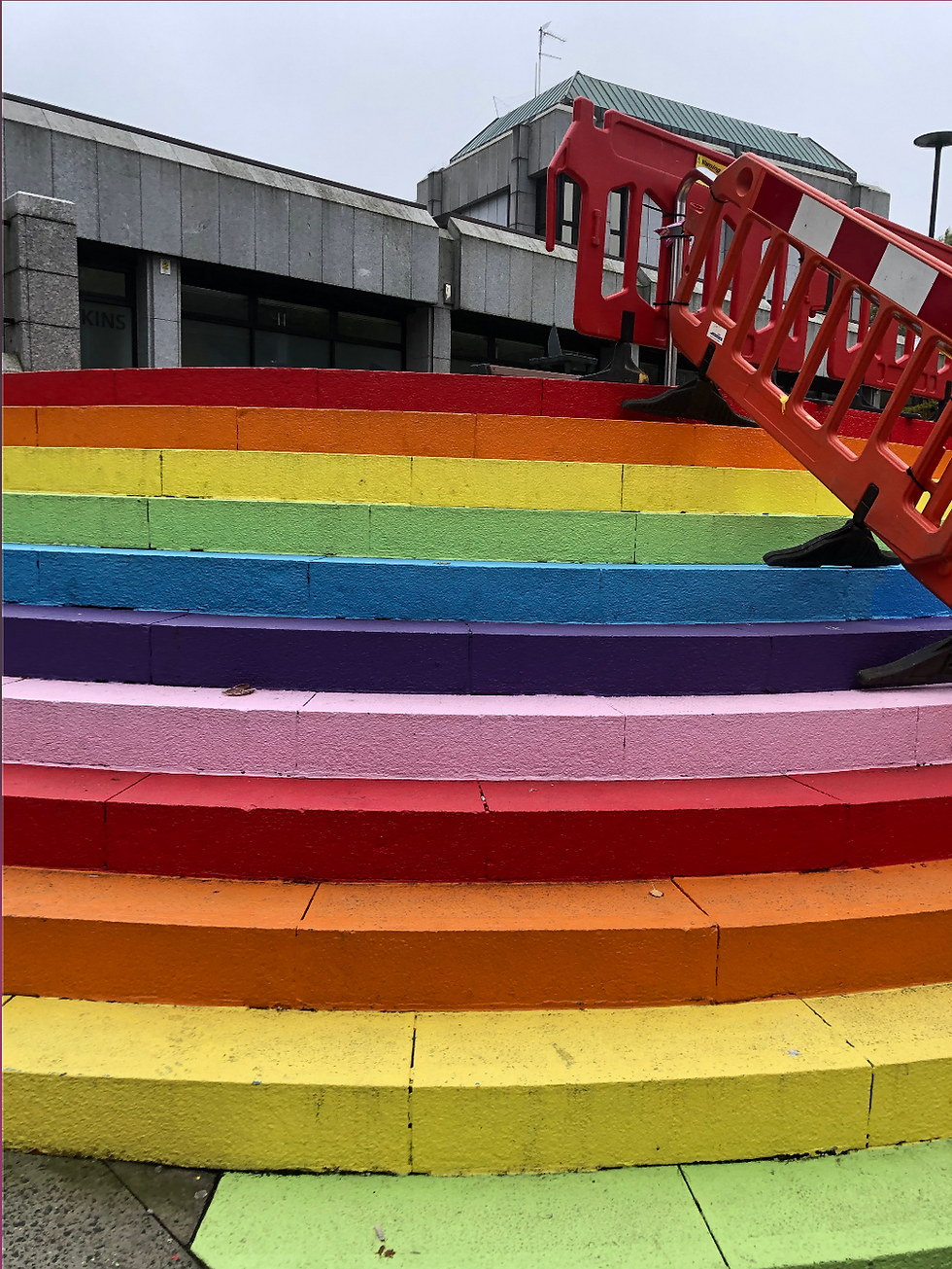 RaInBoW steps and construction at Union Square, Aberdeen