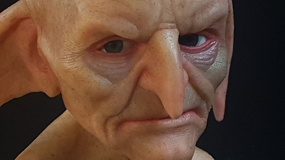 Thumbnail: Kreacher sculpture - Harry Potter - platinum silicone bust