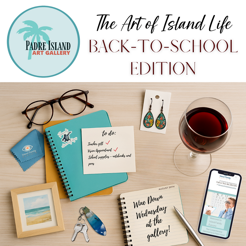 a collage image of a desktop covered with back-to-school readiness items—glasses, checklists, notebooks, pens, reminders, phone, keys, teacher gifts, and glass of wine