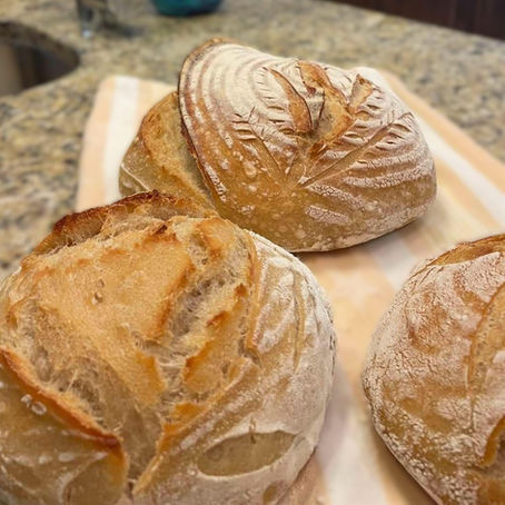 Fresh Homemade Sourdough loaves