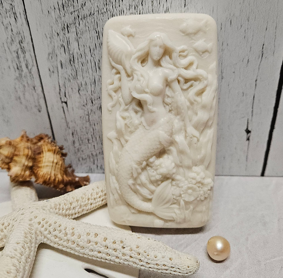 Mermaid Soap Company - Best-Selling Milk & Honey Bar with Genuine Pearl Embedding Inside!