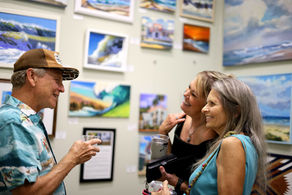 Wade Koniakowsky and art show guests