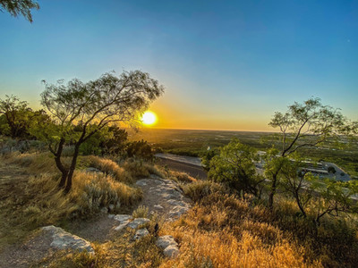 Sunset view from Scenic Mountain in Big Spring, Texas