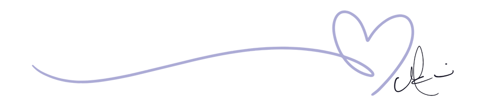 decorative heart with Melissa Mitchell's signature