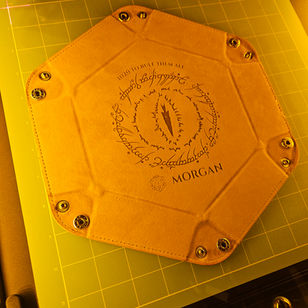 Custom engraved dice tray