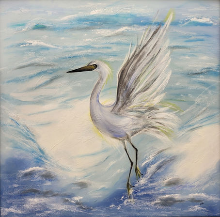 image of Rising Up, 36"x36" Mixed Media painting, by Melissa Mitchell