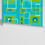 Thumbnail: Mid Century Modern Wallpaper, Blue Geometric Wallpaper, Modern Geometric Wallpaper, Turquoise Kitchen Wallpaper