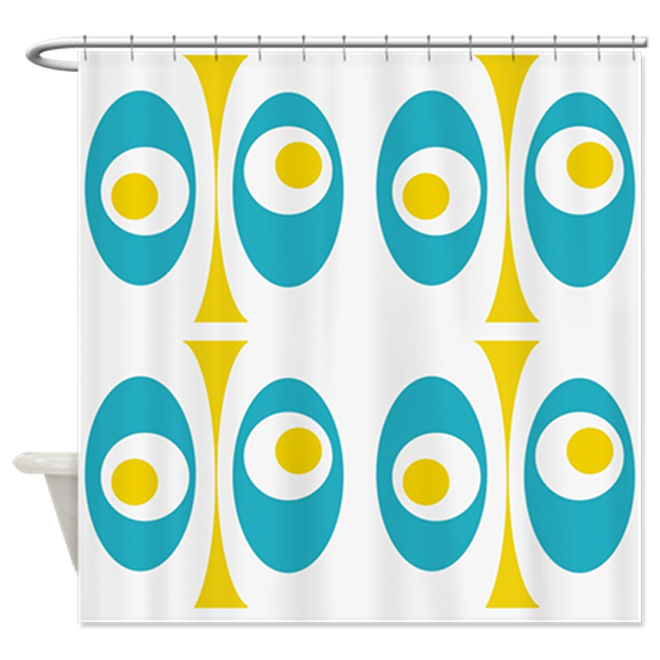 Thumbnail: Mid Century Modern Shower Curtain - Ash