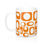 Thumbnail: mid century modern coffee mug- geometric orange mug- retro orange coffee mug