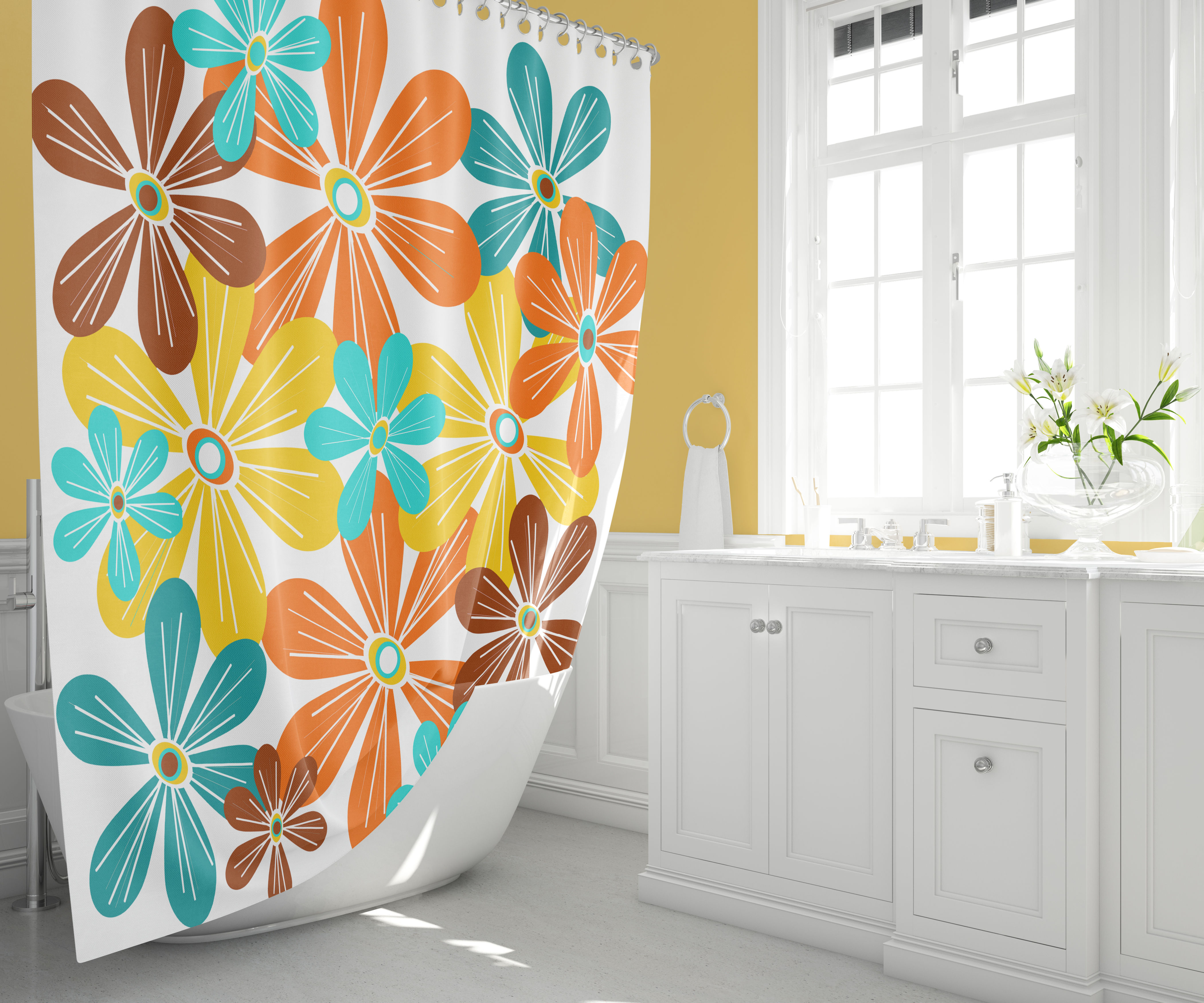 Mid Century Modern Shower Curtain - Kyle