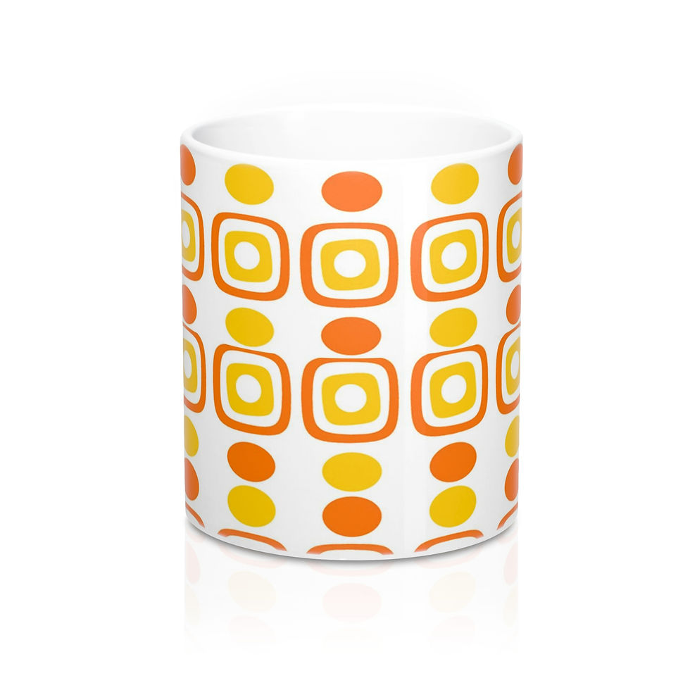 Thumbnail: mid century modern mug-retro orange- mug- mid century mug