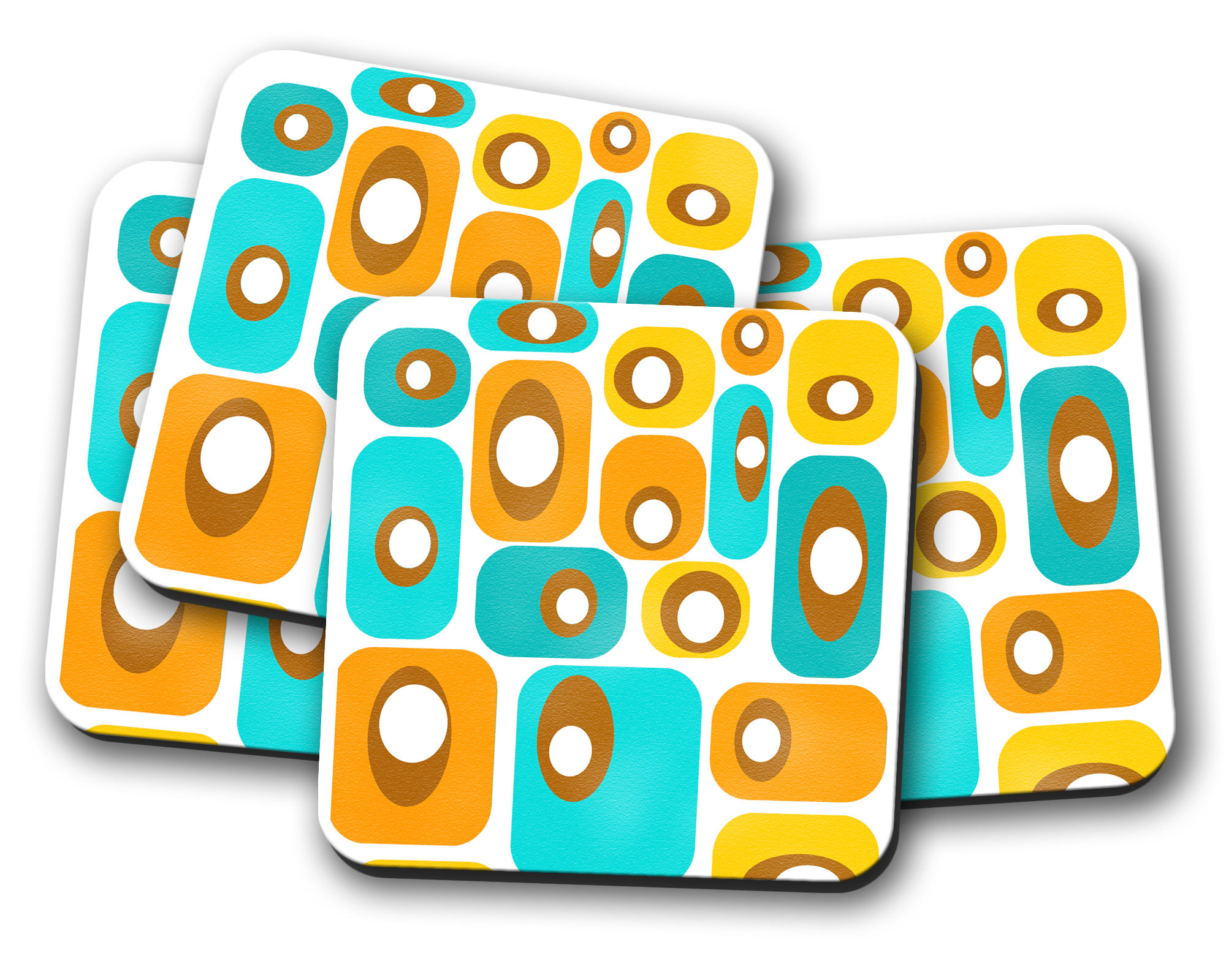 geometric mid century modern coasters