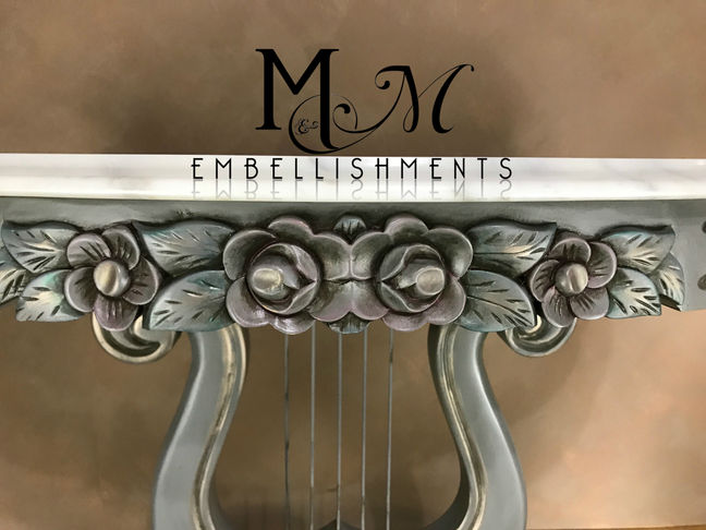 Marble Top Lyre Table