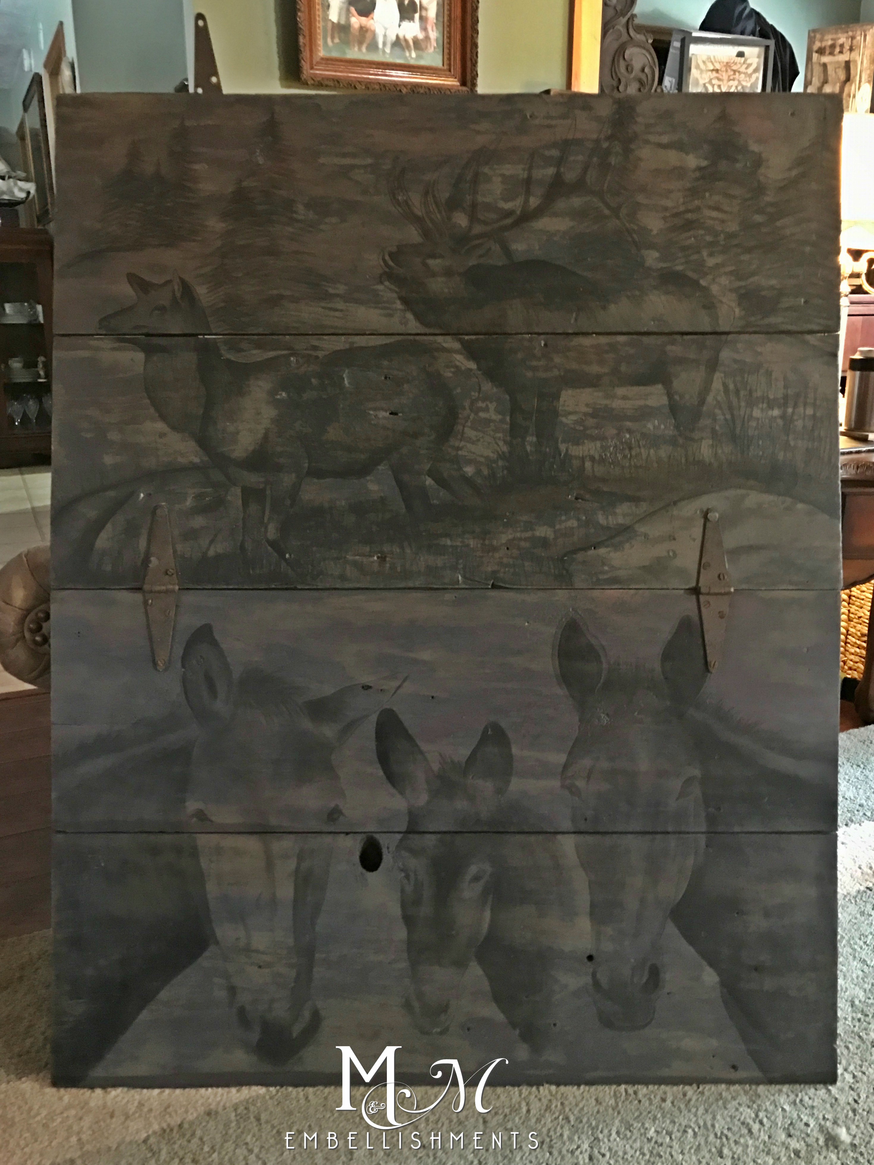 stain painted barn door