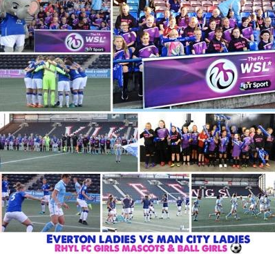 Rhyl FC Girls Mascots & Ball Girls for Everton Ladies v Man City Ladies!