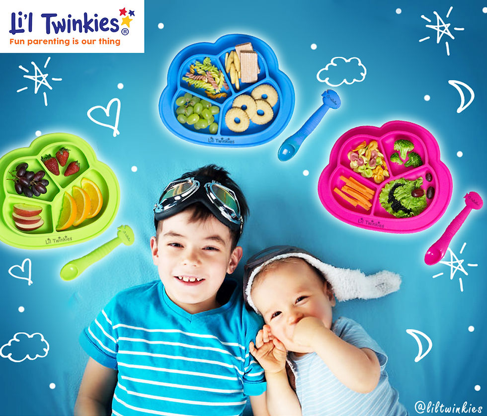 Thumbnail: Li'l Twinkies Anti-Slip Silicone Dish Plate, Teal
