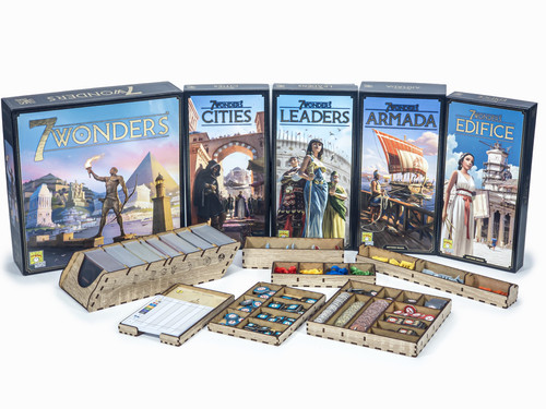 7 Wonders & expansions insert | Wooden organizers | Game Tamer