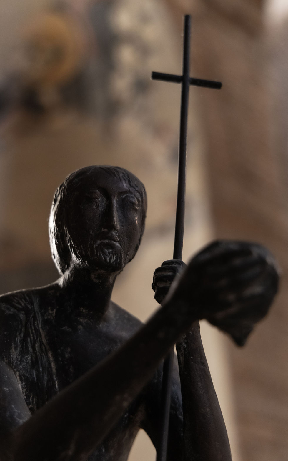 Religious statue in Benevento Italy