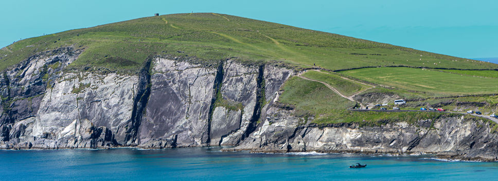 Ireland, Dingle, Cliffs, Boat