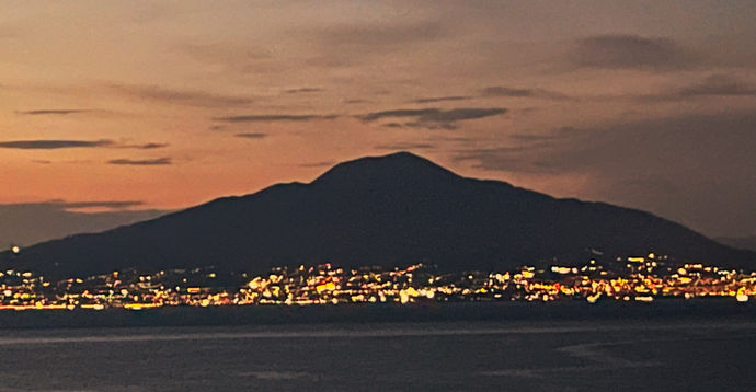 Gulf of Naples, Sorrento, Vesuvius, sunset