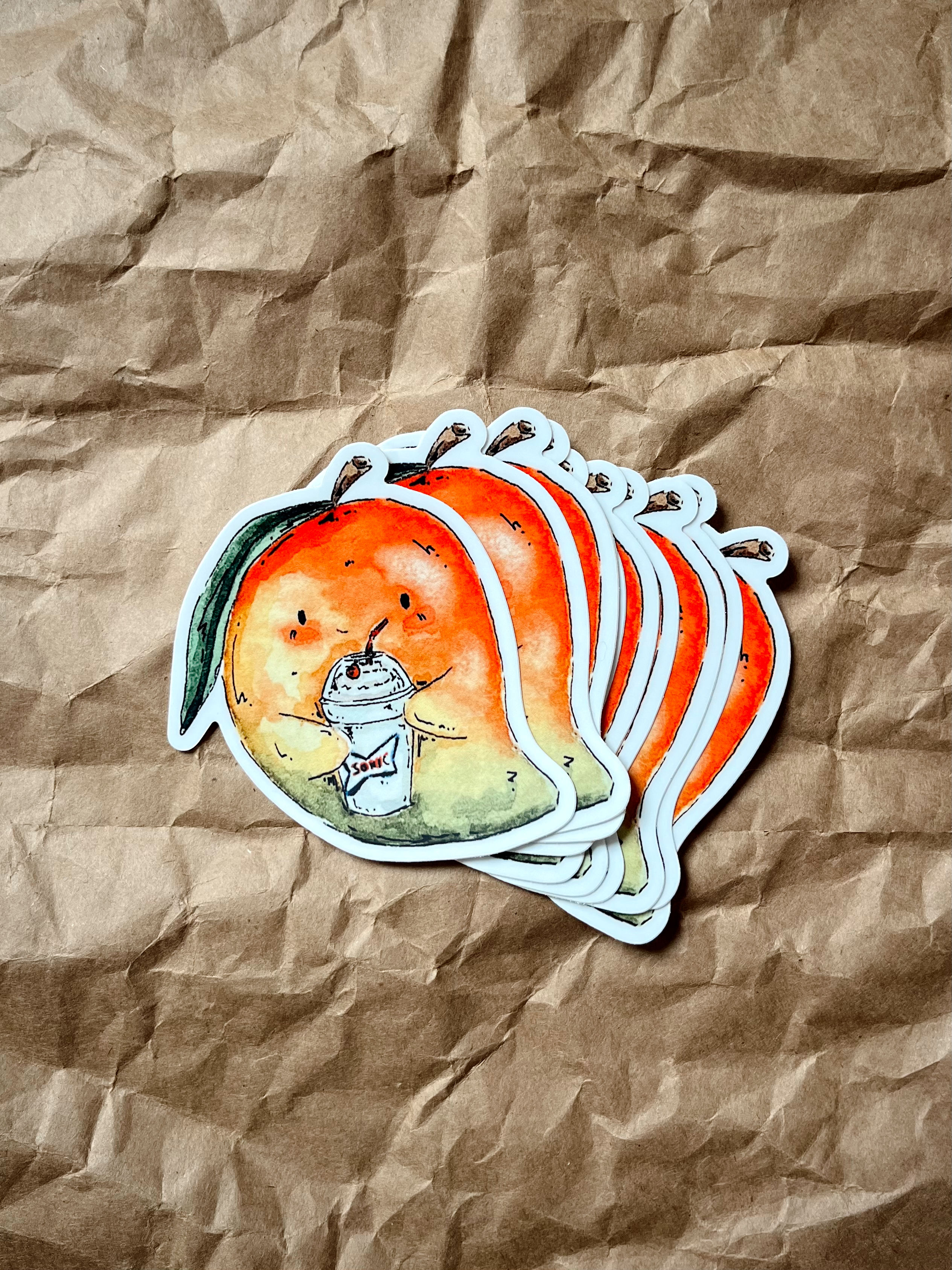 Mango With Milkshake Sticker